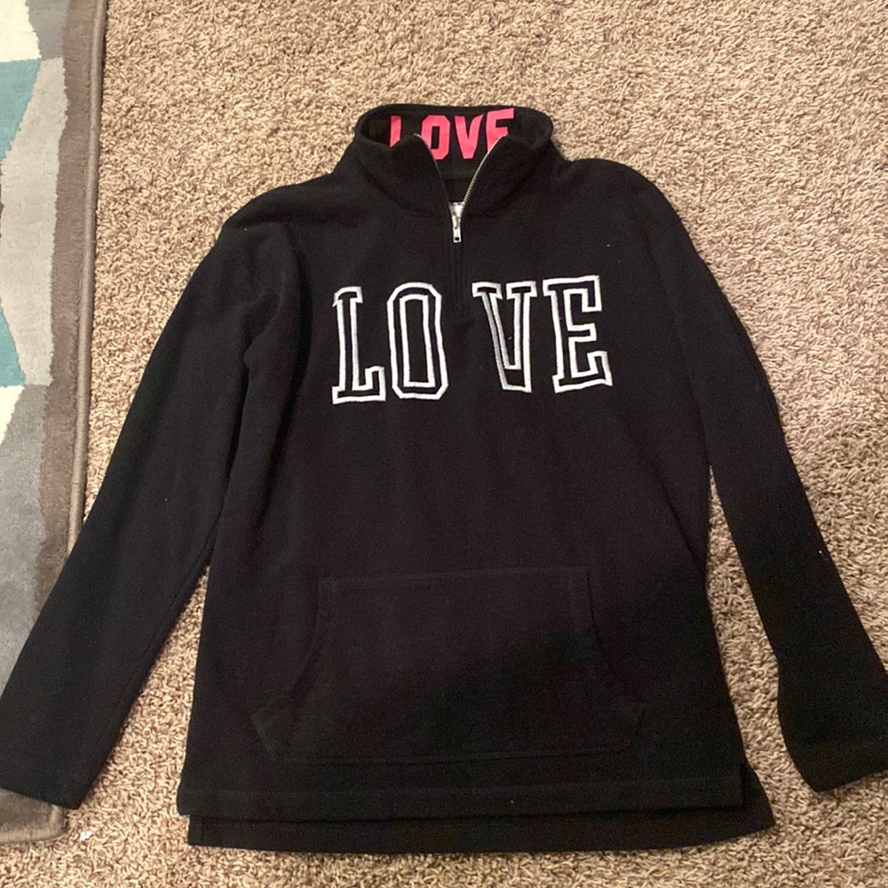 LOVE quarter zip sweatshirt